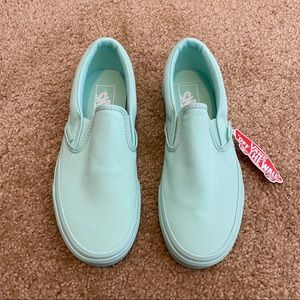 NWT Vans Mint slip on sneakers